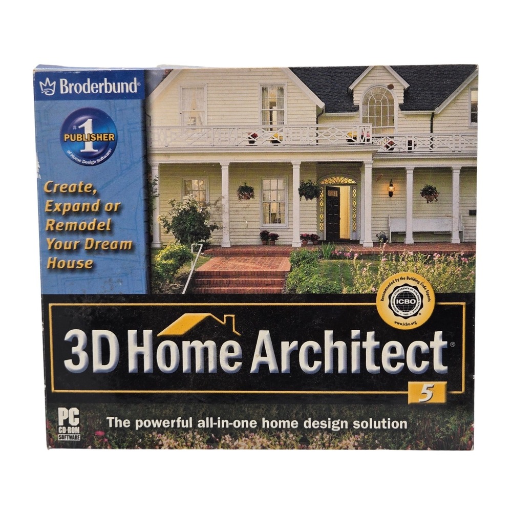 Vintage Broderbund 3D Home Architect 5 PC CD-ROM Home Design Software Tested